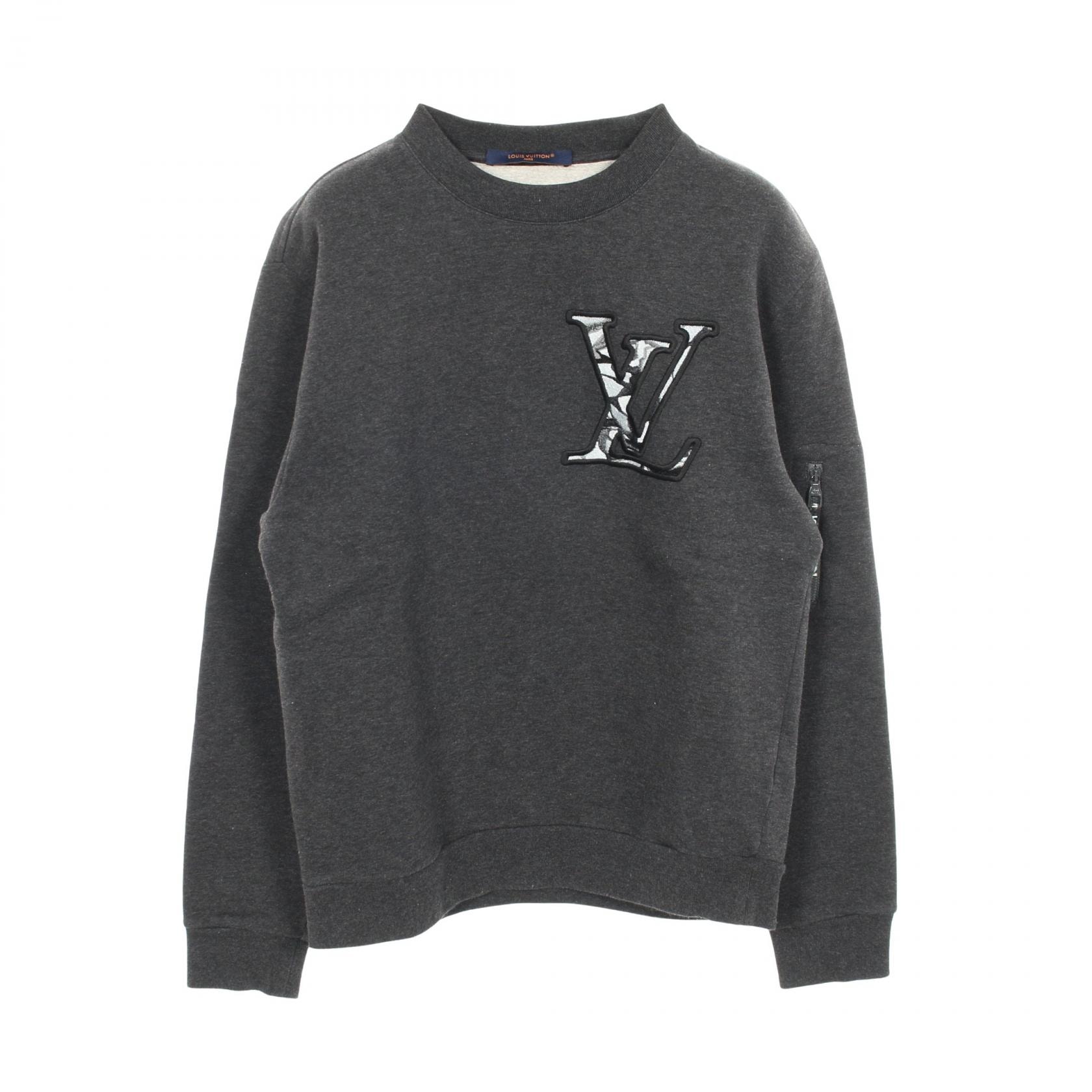 ルイ・ヴィトン LOUIS VUITTON LVロゴ スウェット 衣料品 トップス コットン グレー メンズ グレー系 【中古】