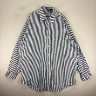 古着 90's/90年代 ヴィンテージ ブルックスブラザーズ Brooks Brothers USA製 長袖シャツ USA製 L ブルー系 ストライプ メンズ