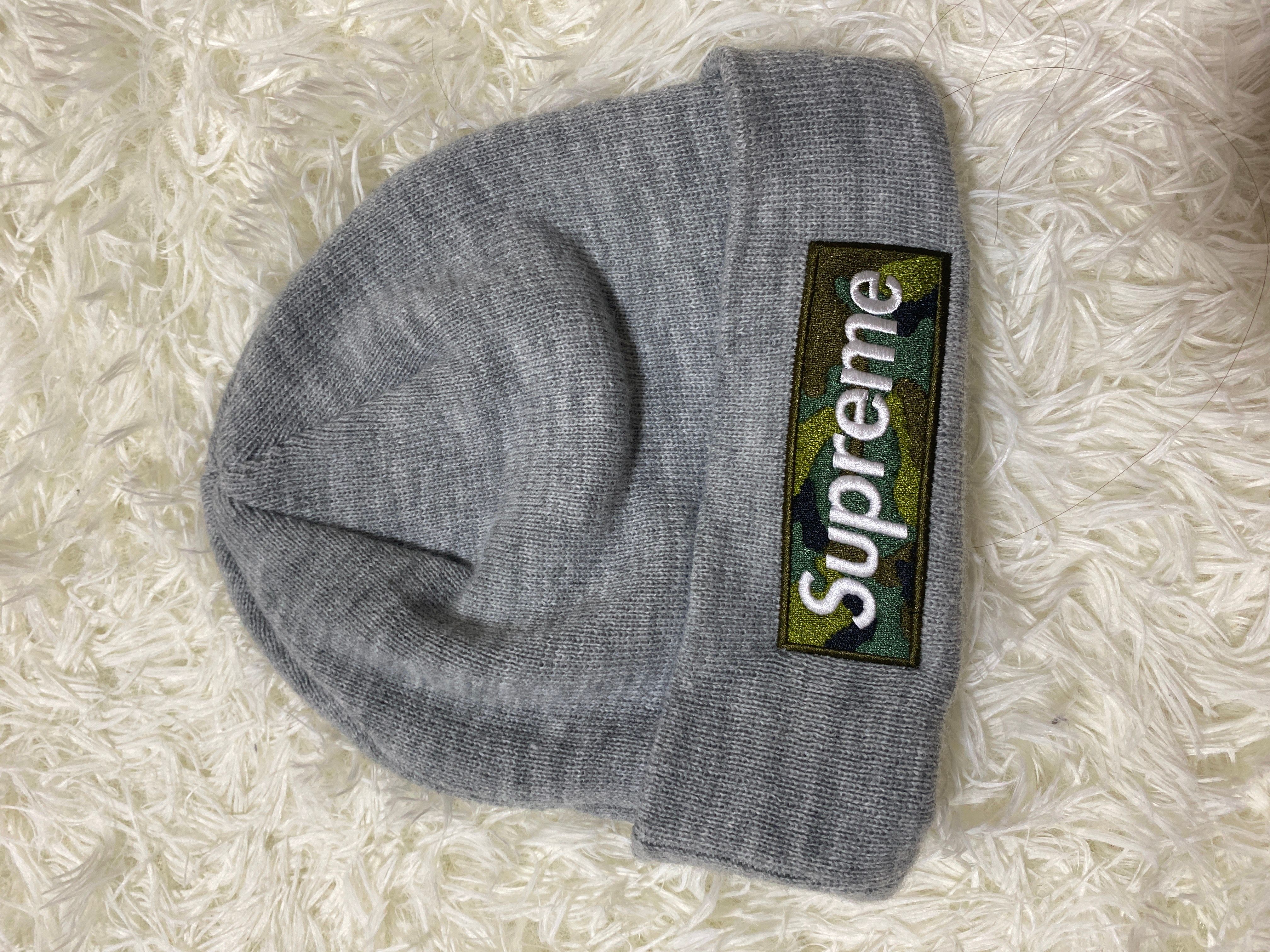 Supreme New Era Box Logo Beanie "Heather Grey"