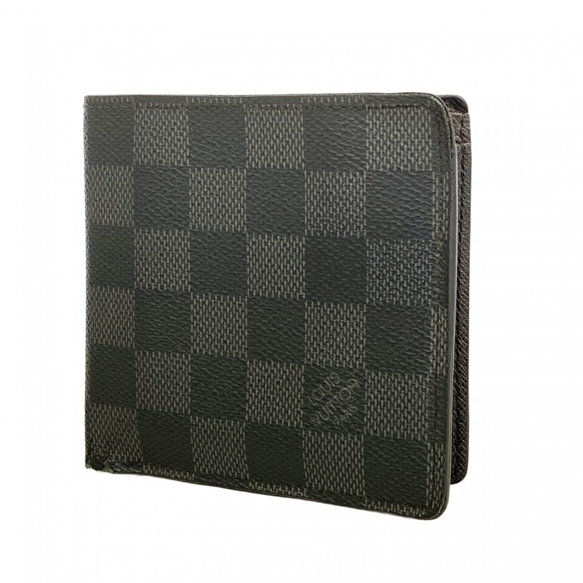 【6ce6493-k】ルイヴィトン 財布 ダミエ・グラフィット ポルトフォイユマルコ N62664 ブラック グレー【中古】