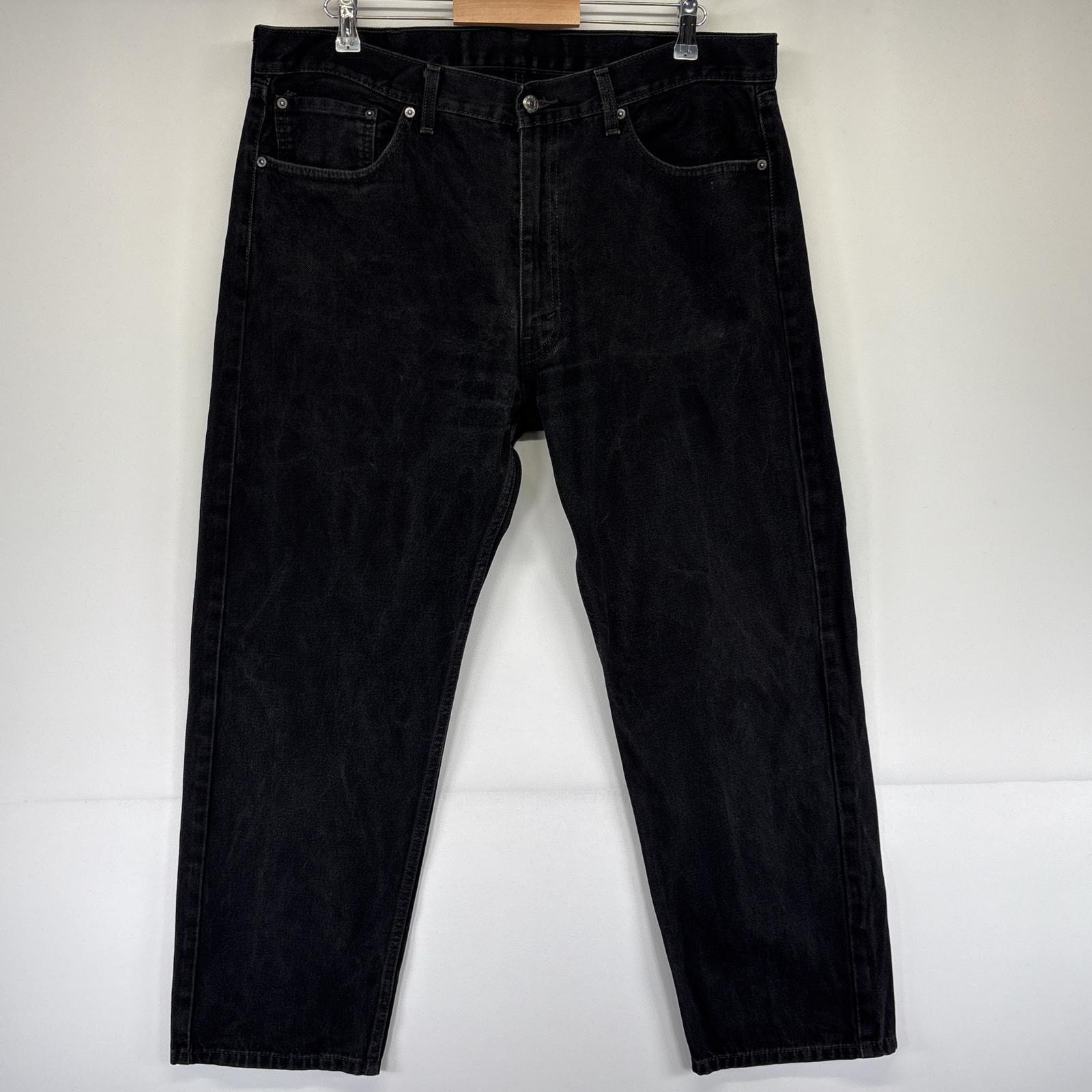 古着 リーバイス Levi's デニムパンツ 505 ストレート ジップフライ ジーンズ ジーパン 5ポケット 長ズボン 大きいサイズ w40 L30  ブラック メンズ