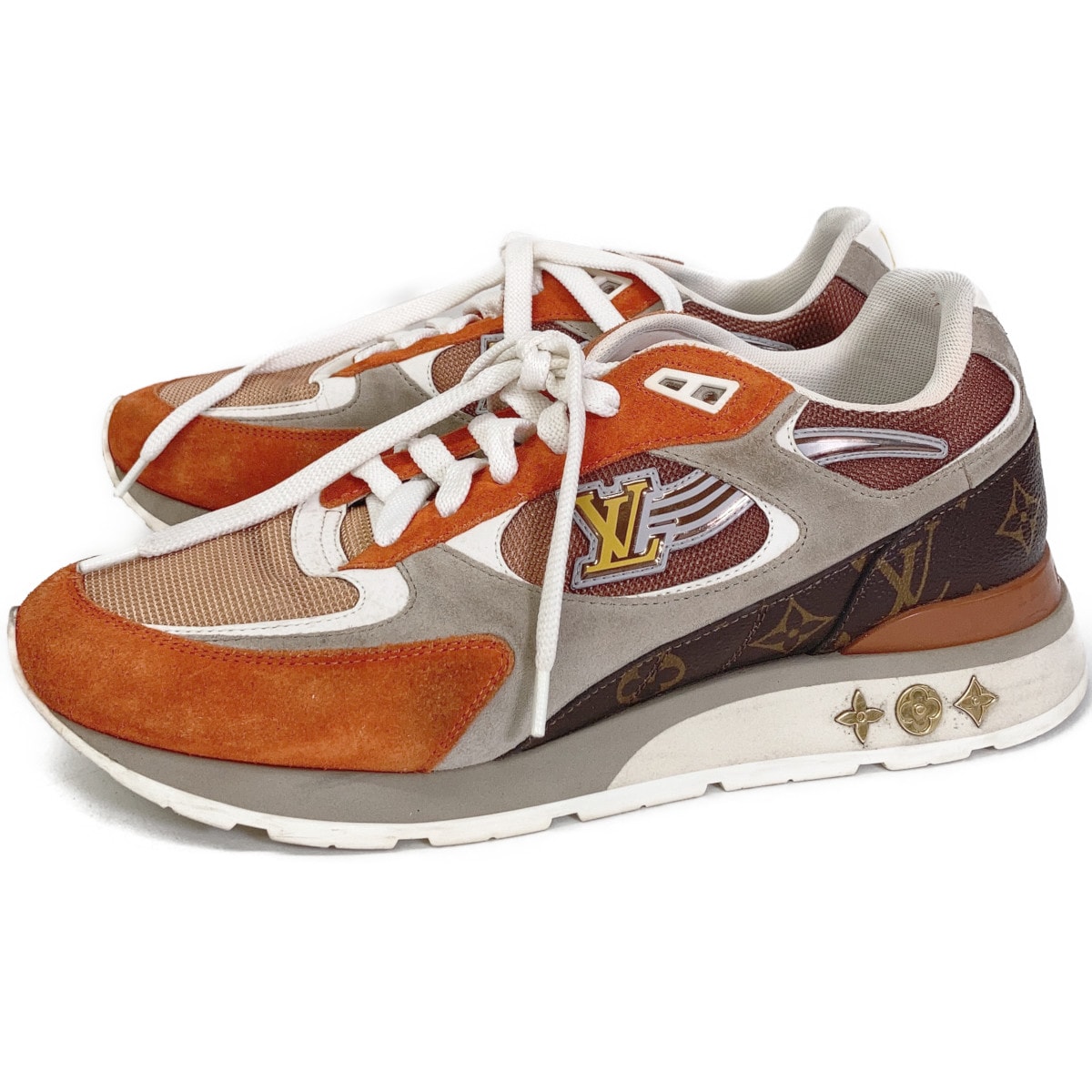 ルイヴィトン ランアウェイ LVロゴ スエード/メッシュ/モノグラムキャンバス スニーカー 8