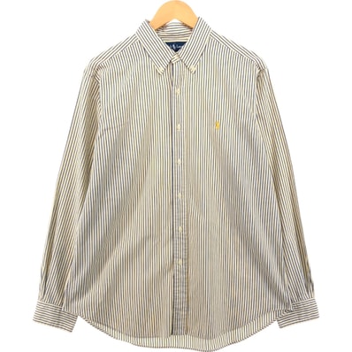 古着 ラルフローレン Ralph Lauren CLASSIC FIT 長袖 ボタンダウンストライプシャツ メンズL相当/eaa473749