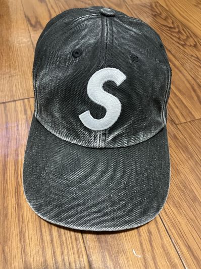 Supreme Pigment Canvas S Logo 6-Panel "Black"