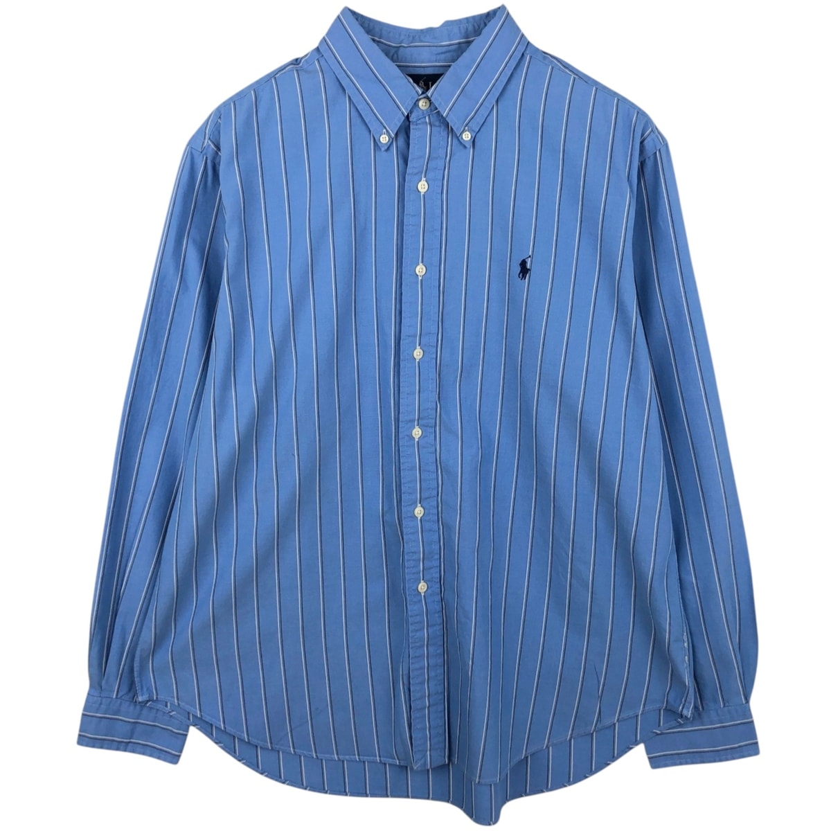 古着 ラルフローレン Ralph Lauren CLASSIC FIT マルチストライプ 長袖 ボタンダウンストライプシャツ メンズXL相当/eaa621731