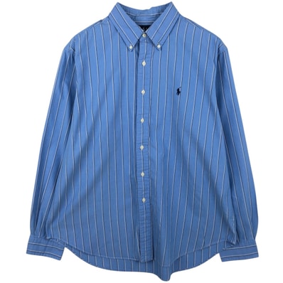 古着 ラルフローレン Ralph Lauren CLASSIC FIT マルチストライプ 長袖 ボタンダウンストライプシャツ メンズXL相当/eaa621731