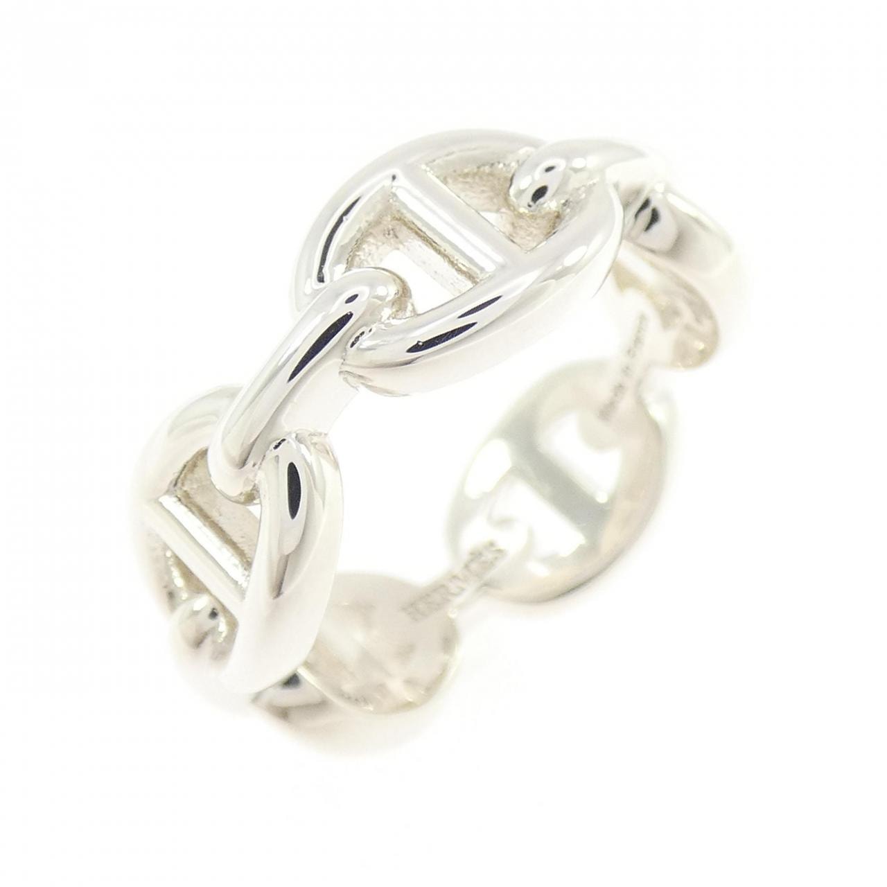 Hermes Chaine D'ancre Enchainee Ring PM "Silver"