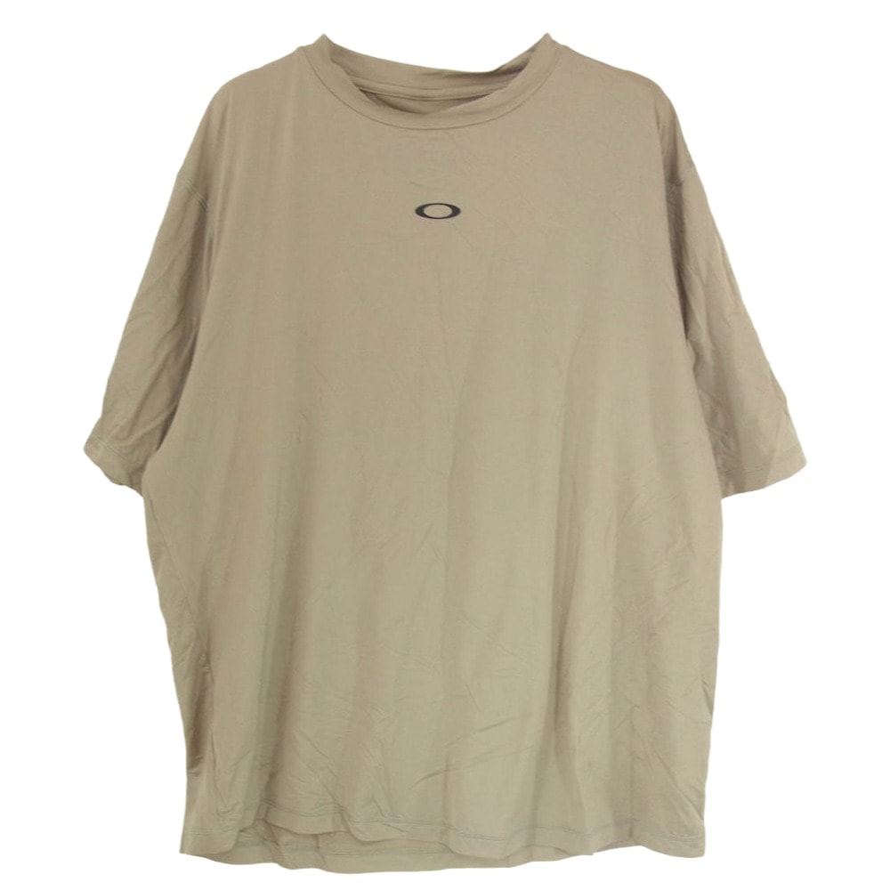OAKLEY オークリー Tシャツ EN AMPHIBIAN SS T BACK FROG 1.0 ナイロン ポリウレタン ロゴ クルーネック Tシャツ カーキ系 XL【中古】