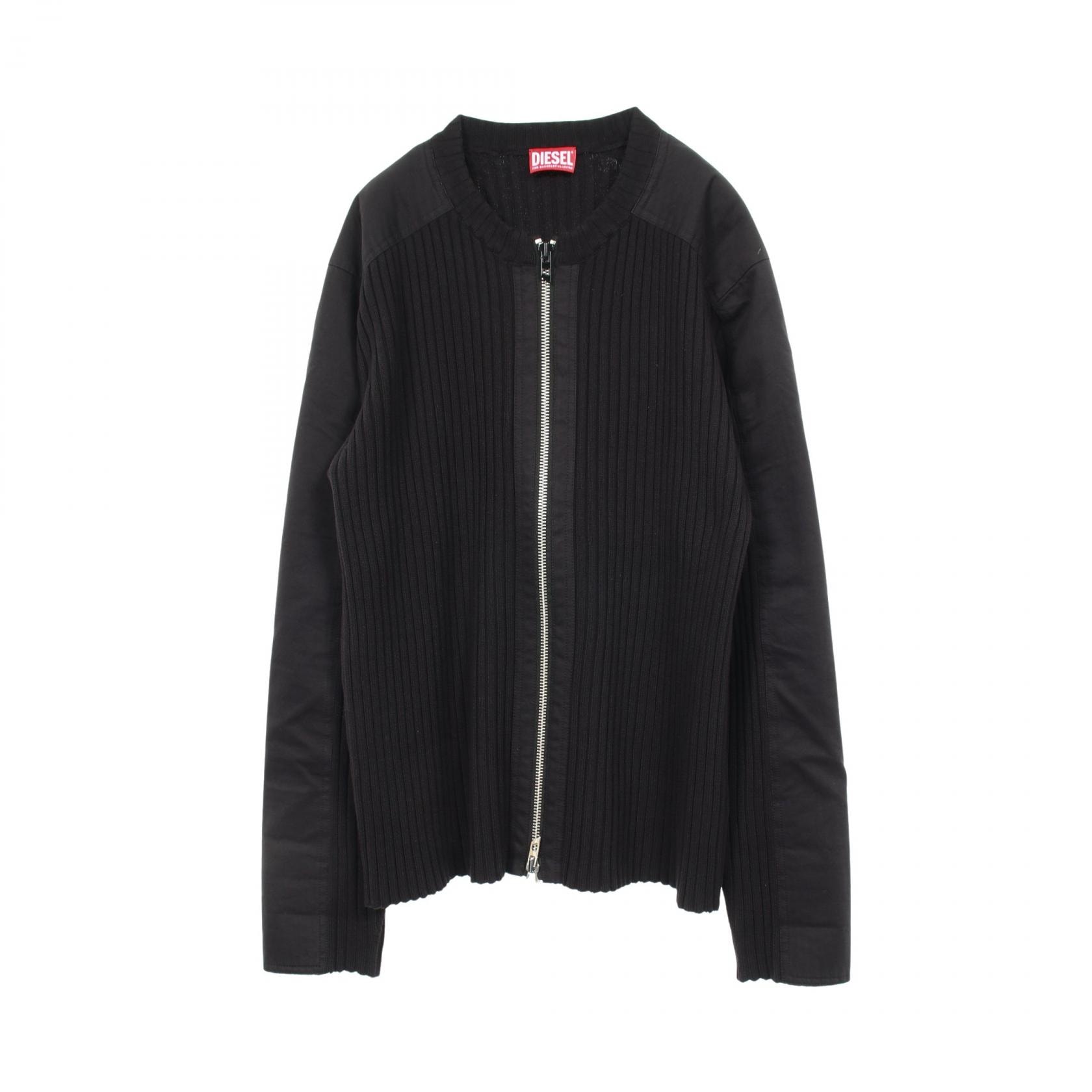 ディーゼル DIESEL K-MATTY ジップアップ カーディガン 衣料品 トップス コットン メンズ ブラック系 【中古】