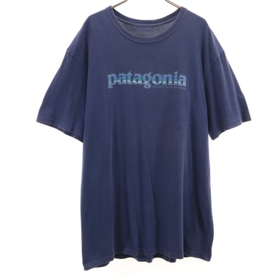 patagonia パタゴニア USA製 半袖 Tシャツ L ネイビー アウトドア