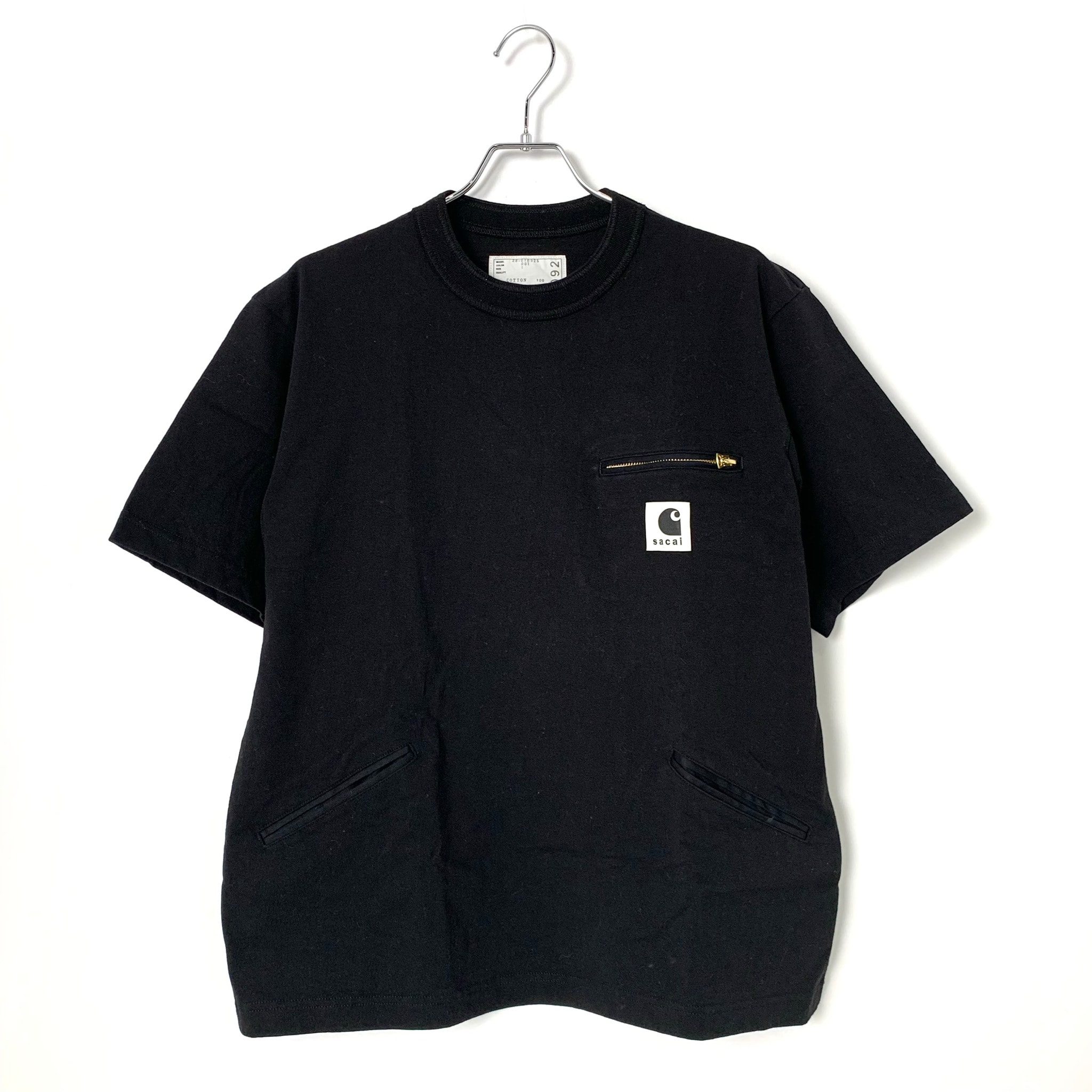 sacai x Carhartt WIP Cotton Jersey T-Shirt "Black"