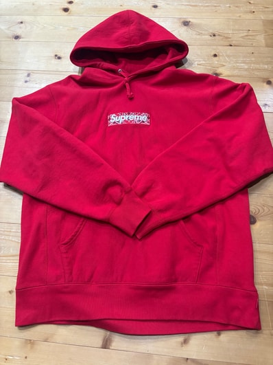 Supreme Bandana Box Logo Hooded Sweatshirt "Red"