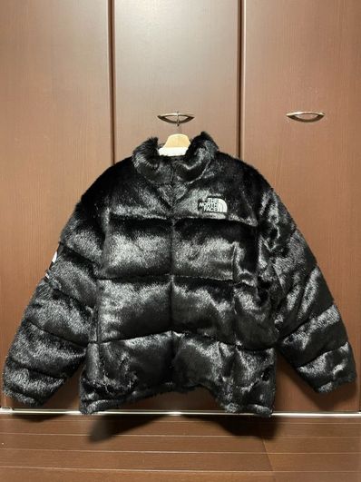 Supreme x The North Face Faux Fur Nuptse Jacket "Black"
