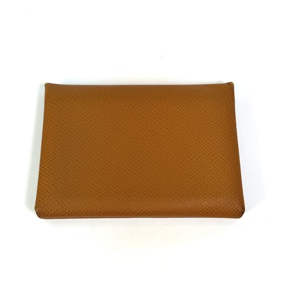 エルメス HERMES カルヴィデュオ 財布 小銭入れ コインケース カードケース カードケース ヴォーエプソン U刻 ゴールド ブラウン