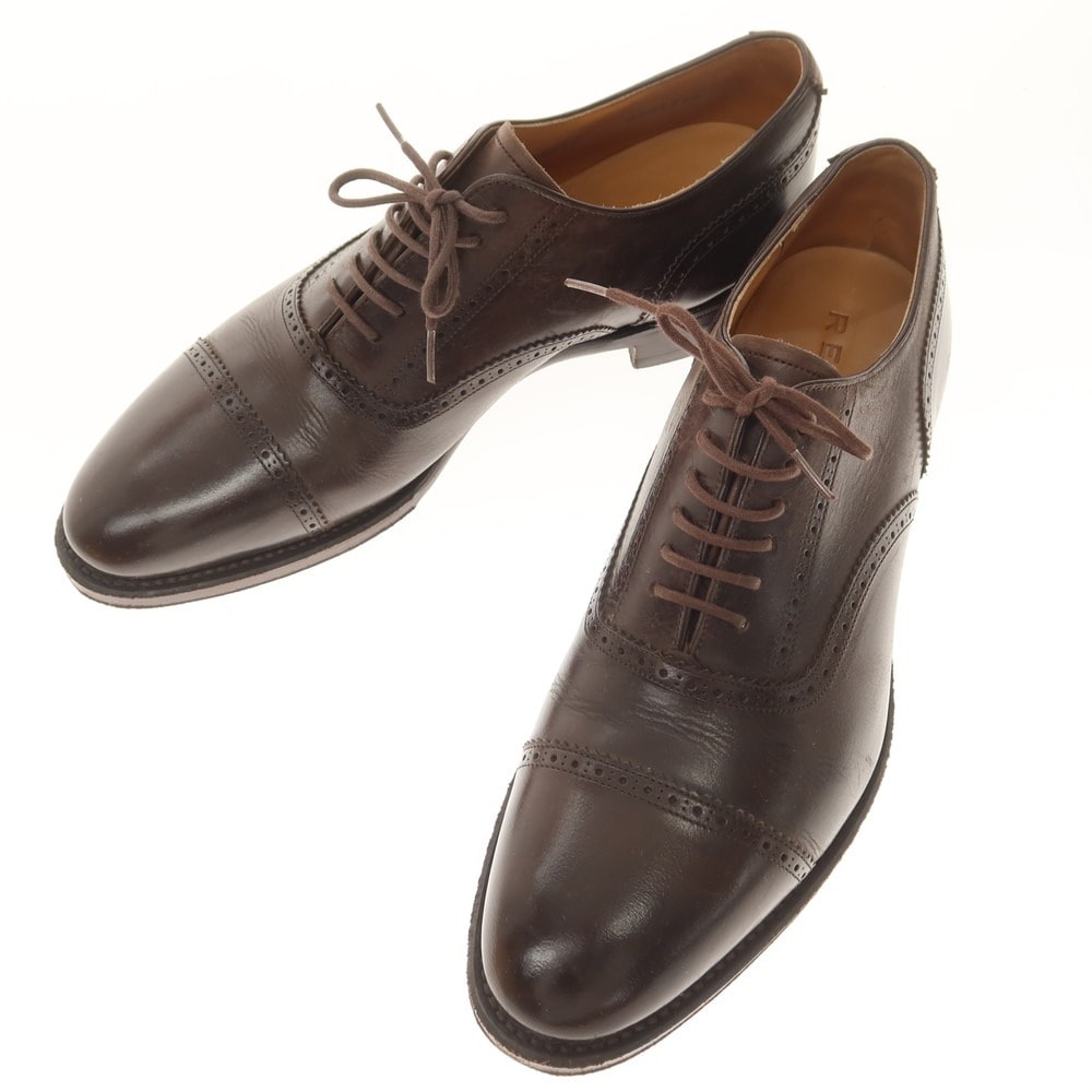 【中古】リーガル REGAL クォーターブローグ ドレスシューズ ダークブラウン【サイズ24.5】【メンズ】