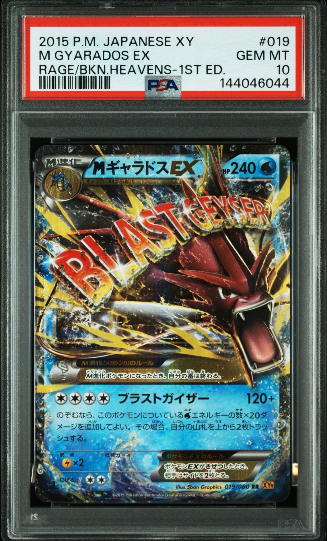 MギャラドスEX RR :1ED [XY9 019/080](拡張パック「破天の怒り」)の