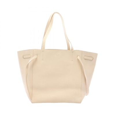 セリーヌ CELINE カバファントム スモール トートバッグ バッグ レザー レディース アイボリー系 【中古】