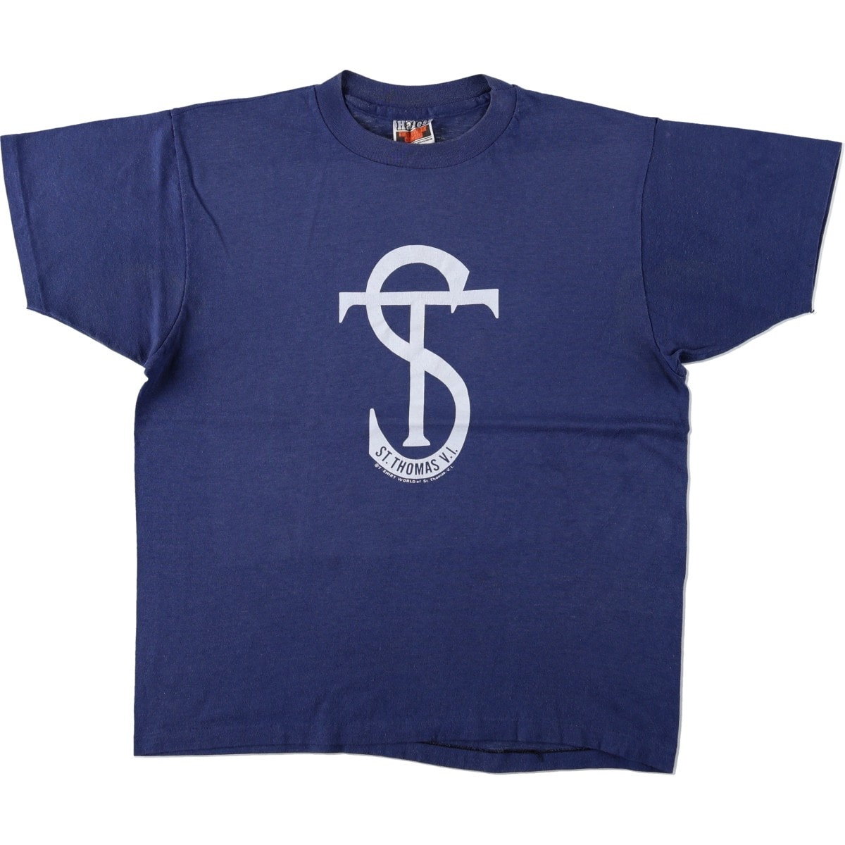 古着 80年代 ヘインズ Hanes FIFTY-FIFTY COMBED オレンジタグ St. Thomas,V.I. セントトーマス島 スーベニアTシャツ USA製 メンズL相当/eaa663930