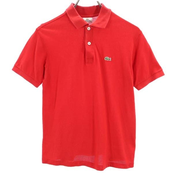 LACOSTE ラコステ 半袖 ポロシャツ 14 レッド系 鹿の子