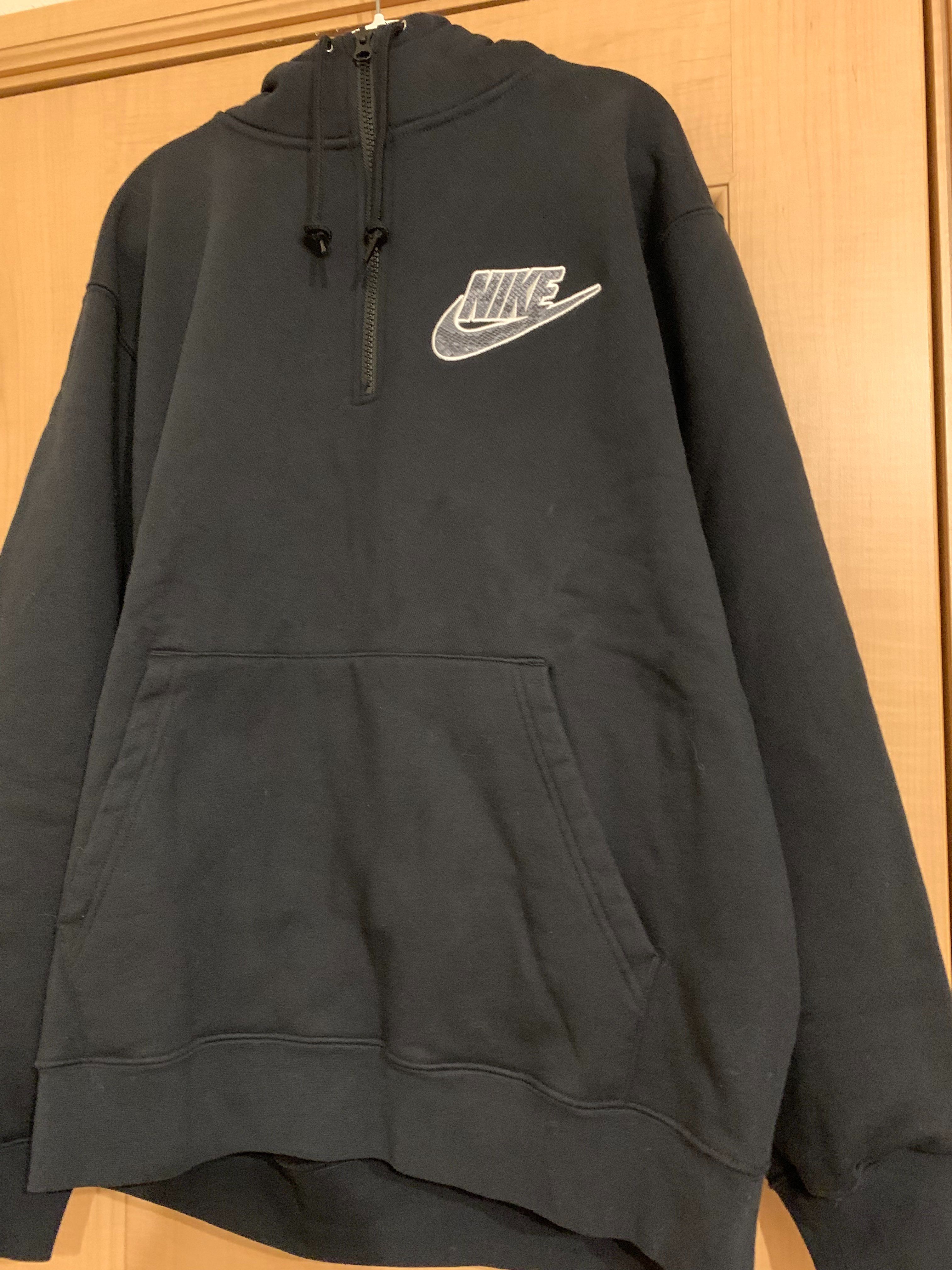 Supreme / Nike® Half Zip Hooded Sweatshirt "Black"