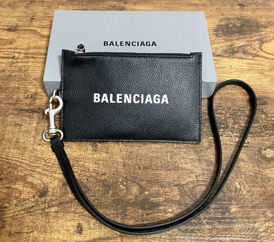 BALENCIAGA Card Holder With Strap "Black"