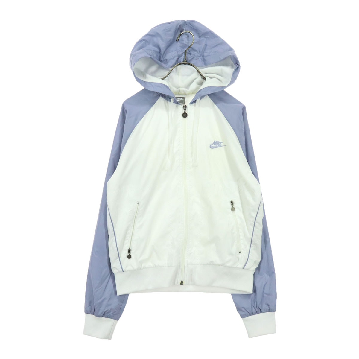 美品 NIKE ナイキ スウッシュ 長袖 ウインドブレーカー L ホワイト