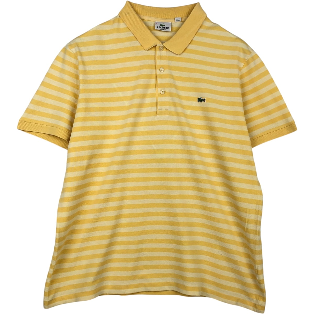 古着 ラコステ LACOSTE REGULAR FIT 半袖 ボーダー ポロシャツ 6 メンズL相当/eaa622720