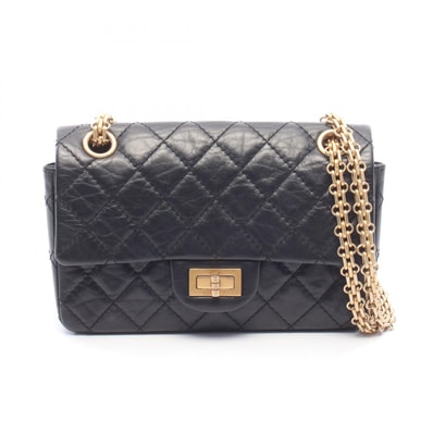 シャネル CHANEL 2.55 ショルダーバッグ バッグ カーフ(牛革) レディース ブラック系 【中古】