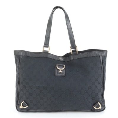 ■美品 グッチ GGキャンバスアビー 141472 トート バッグ