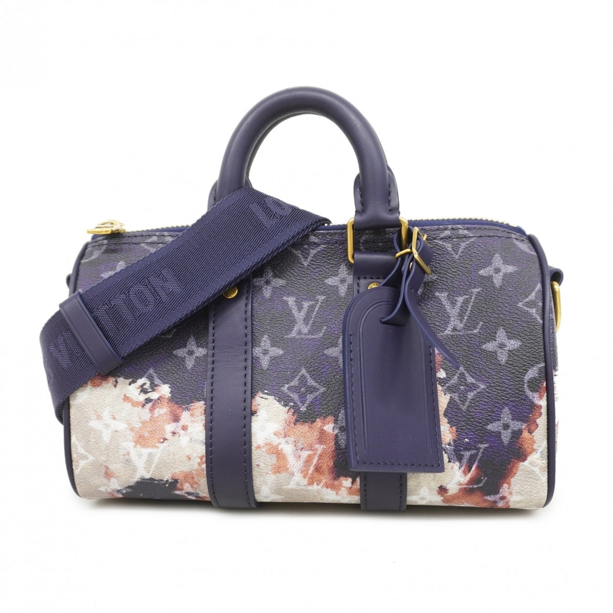 ★最終価格★SALE【6db0920】ルイヴィトン ハンドバッグ モノグラム・ブリーチ キーポルバンドリエール25 M46804 ネイビー 2wayバッグ【中古】メンズ