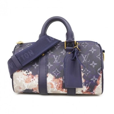 ★最終価格★SALE【6db0920】ルイヴィトン ハンドバッグ モノグラム・ブリーチ キーポルバンドリエール25 M46804 ネイビー 2wayバッグ【中古】メンズ