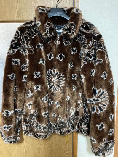 Supreme Bandana Faux Fur Bomber Jacket "Brown"