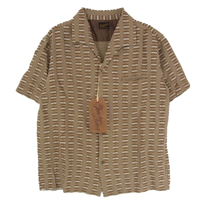 TENDERLOIN テンダーロイン 半袖シャツ T-ATOMIC SHT S アトミック レーヨン 半袖 シャツ ブラウン系 M【中古】