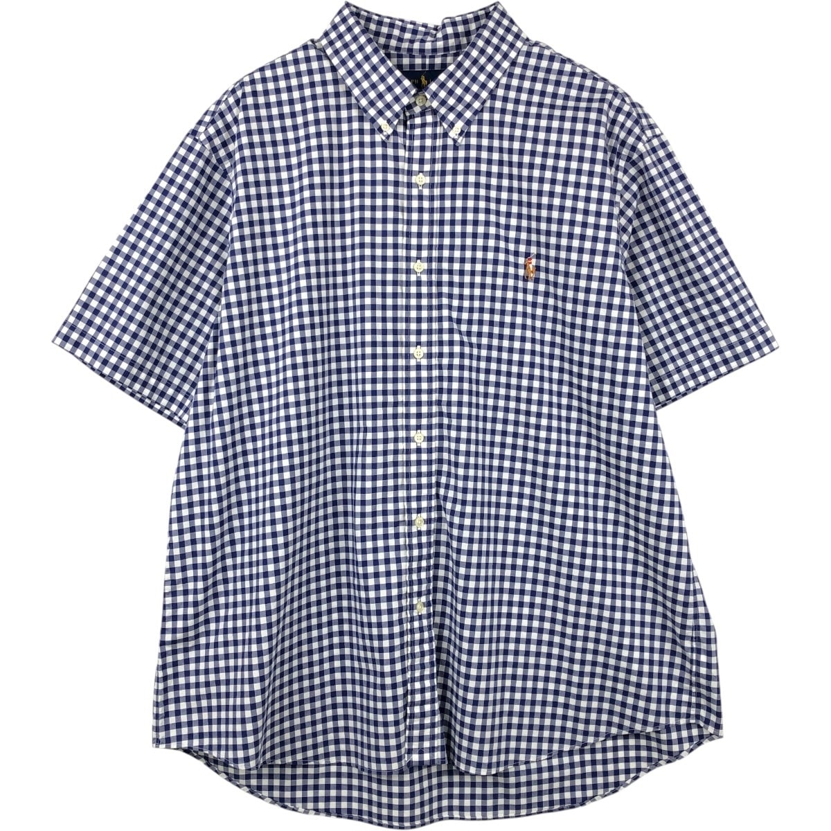 古着 ラルフローレン Ralph Lauren RALPH LAUREN CLASSIC FIT ギンガムチェック 半袖 ボタンダウン チェックシャツ メンズXXL相当/eaa660936
