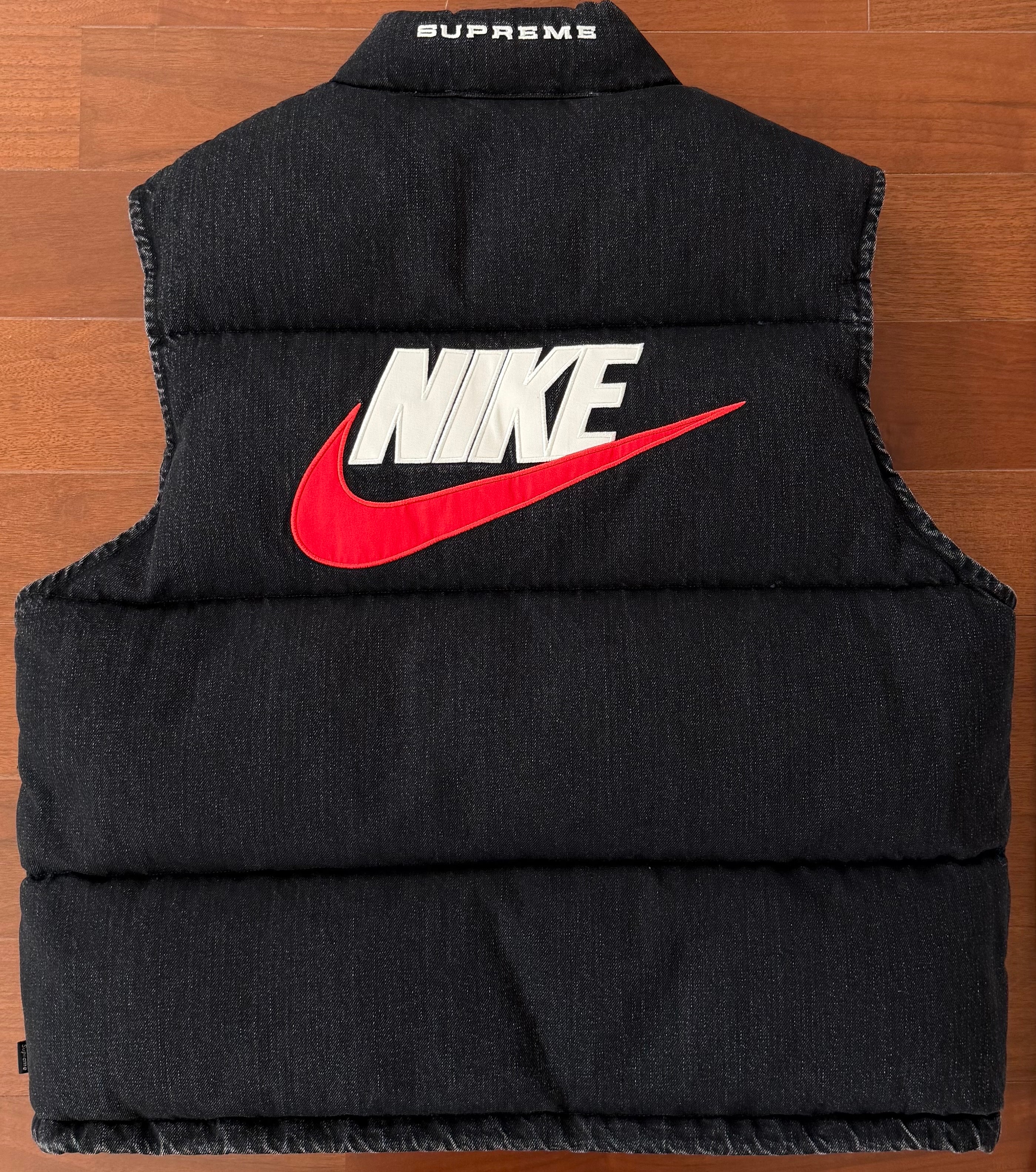 Supreme x Nike Denim Puffer Vest 