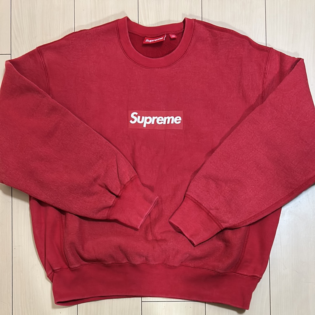 Supreme Washed Box Logo Crewneck 