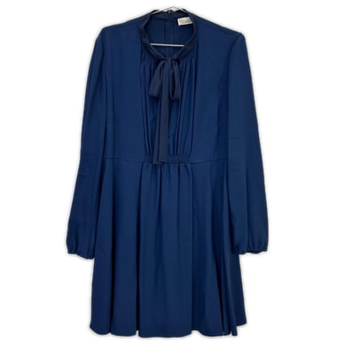 レッドヴァレンチノ QR0VA7P001U ネイビー アセテート ワンピース 40
