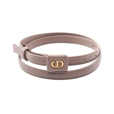 ディオール Dior CDロゴ ミニ ベルト 衣料品 レザー レディース ベージュ系 【中古】