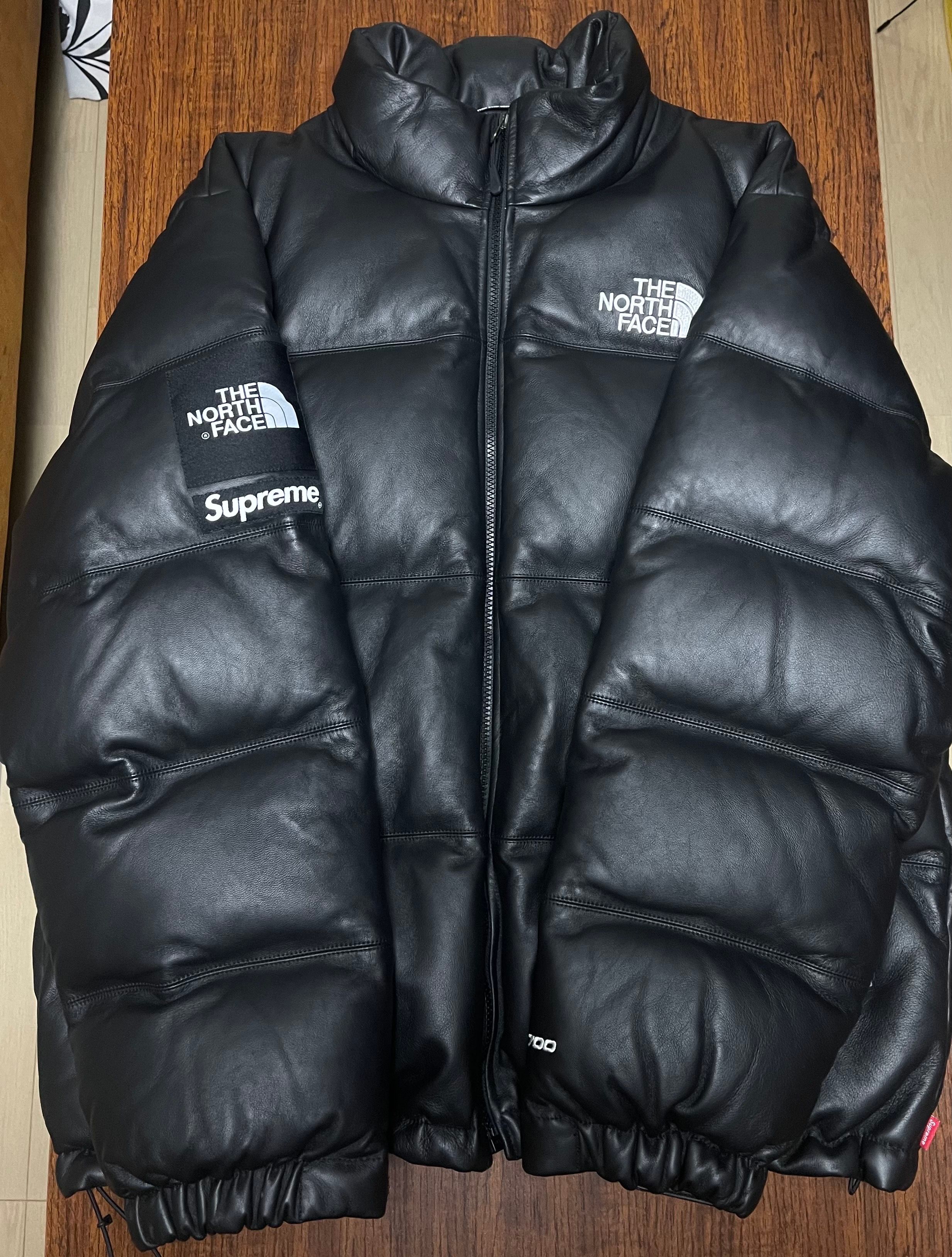 Supreme x The North Face Leather Nuptse Jacket "Black"