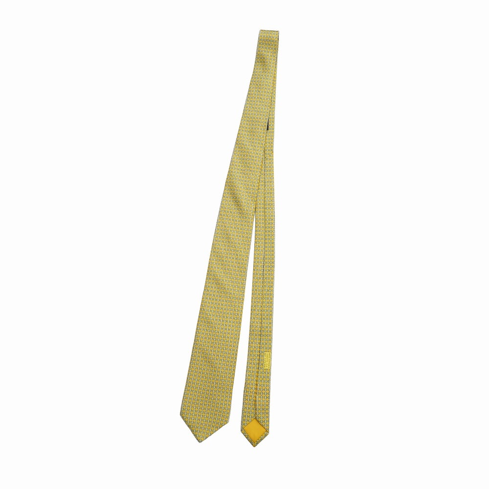 ■美品■HERMES エルメス ネクタイ シルクツイル 総柄 ブランド古着【中古】20260605/RA9671