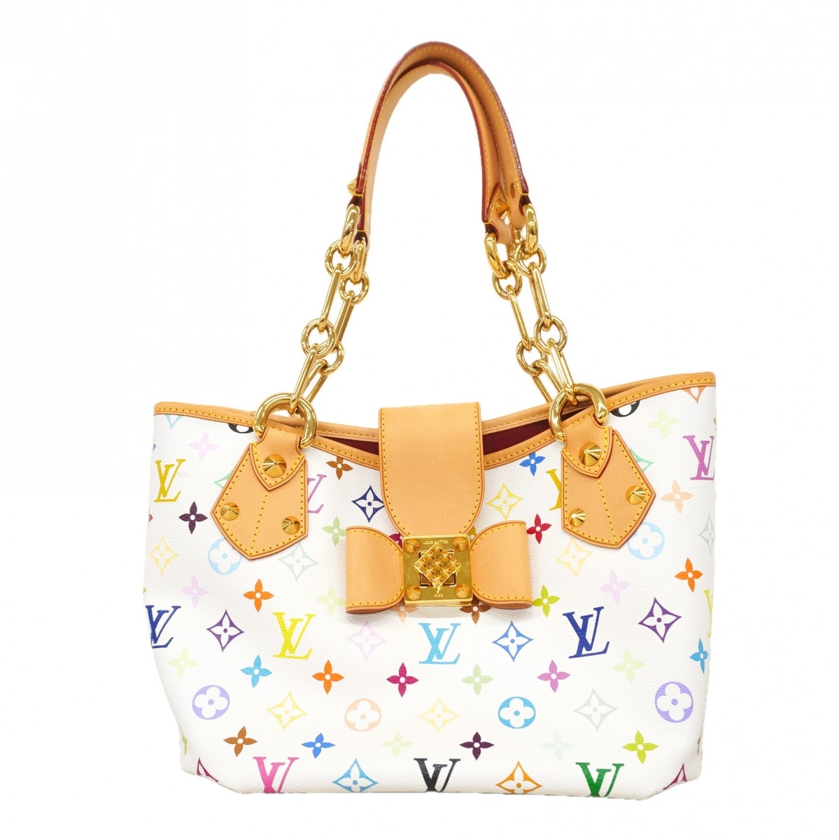 【6db1151】ルイヴィトン ハンドバッグ モノグラム・マルチカラー アニーMM M40307 ブロン【中古】レディース