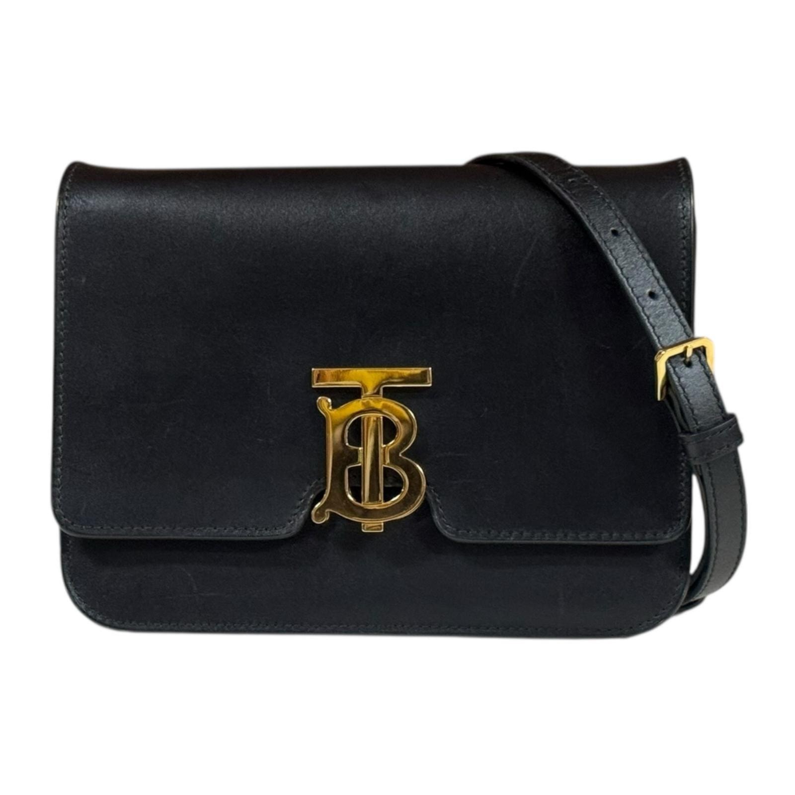 バーバリー ショルダーバッグ レザー ブラック レディース BURBERRY 中古