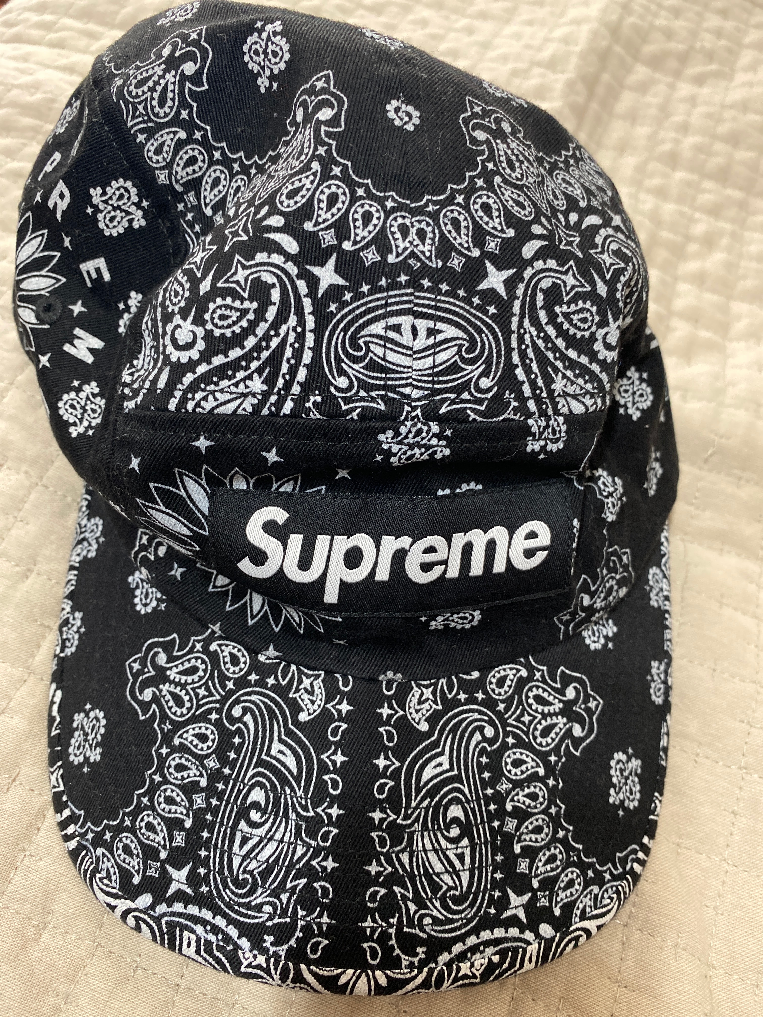 Supreme Bandana Camp Cap "Black"