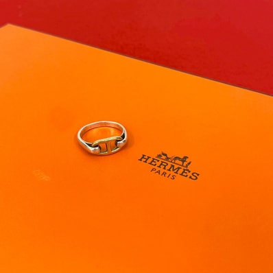 HERMES エルメス シェーヌダンクル リング シルバー925 K18ゴールド リング・指輪 11号 シルバー
29049