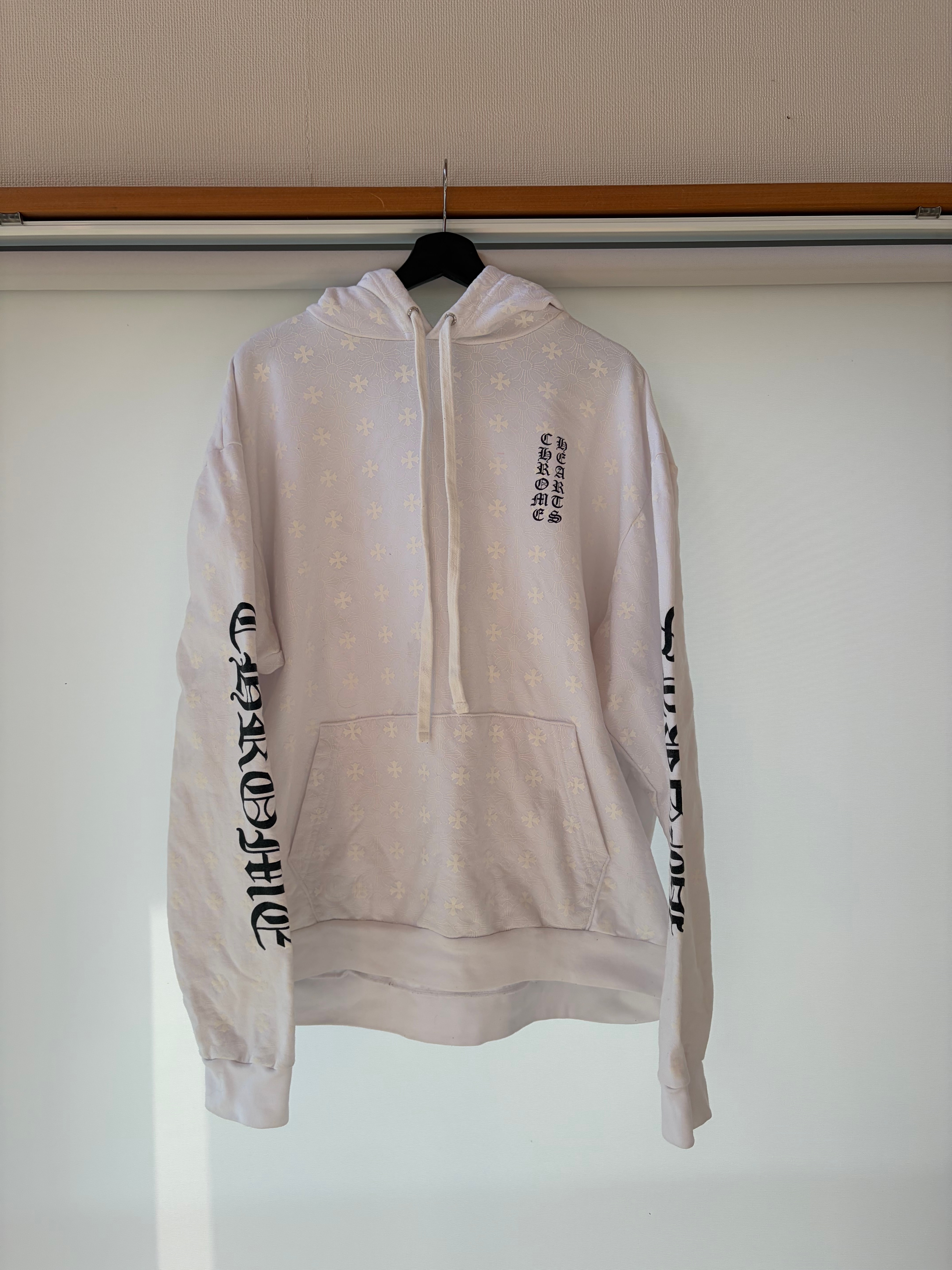Chrome Hearts CH Plus All Over Print Horseshoe Hoodie "White"