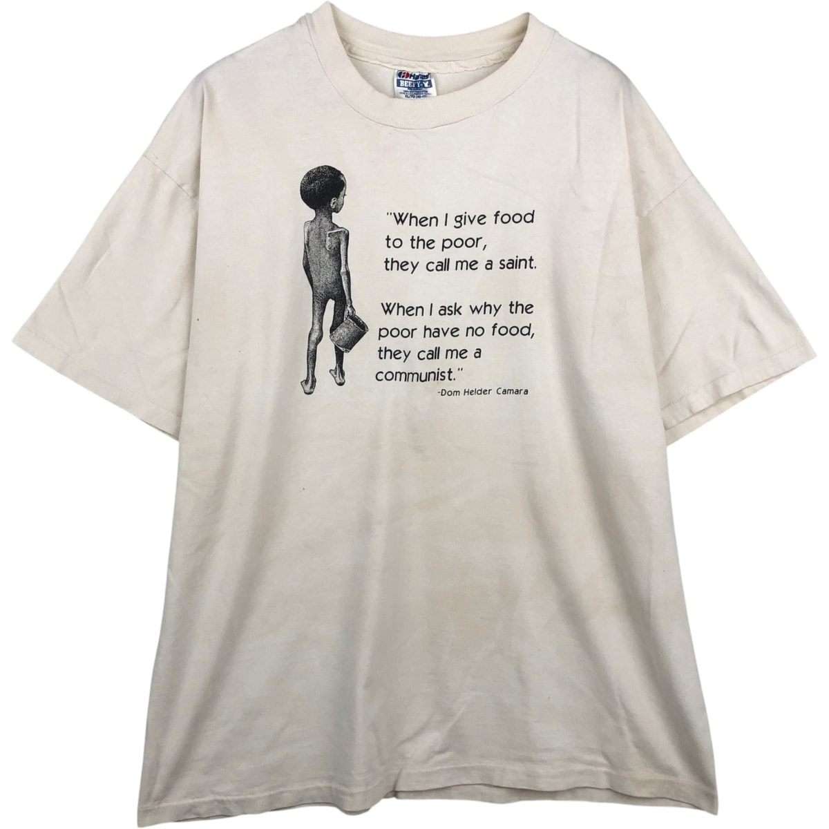古着 90年代 ヘインズ Hanes BEEFY-T メッセージプリントTシャツ USA製 メンズXL相当 ヴィンテージ/eaa648802