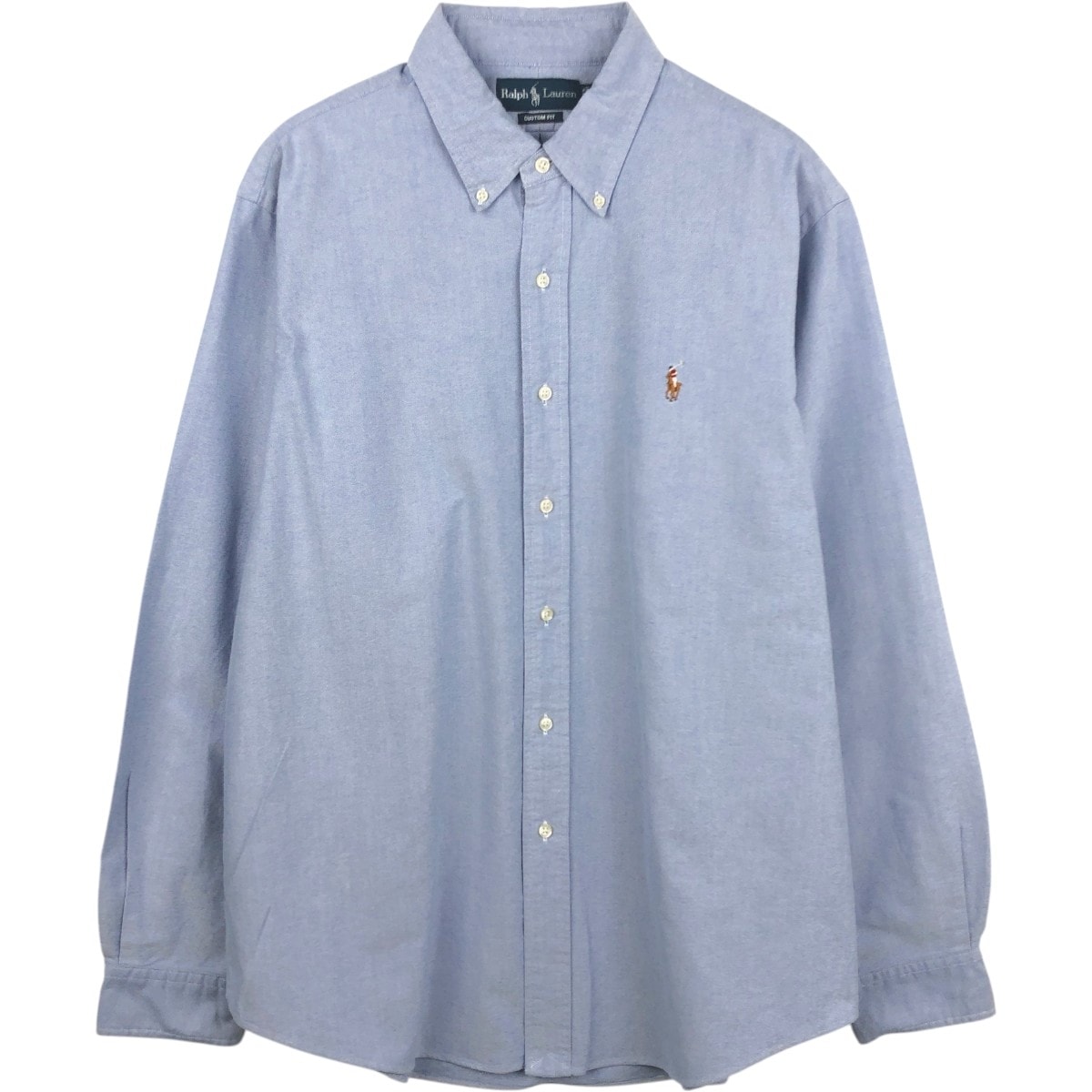 古着 ラルフローレン Ralph Lauren CUSTOM FIT 長袖 ボタンダウンシャツ メンズXL相当/eaa661011