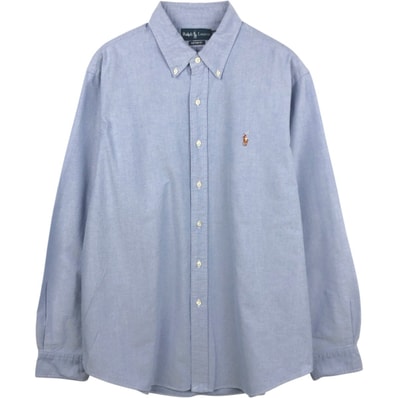 古着 ラルフローレン Ralph Lauren CUSTOM FIT 長袖 ボタンダウンシャツ メンズXL相当/eaa661011