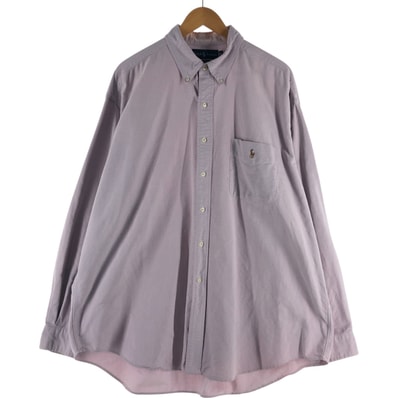 古着 ラルフローレン Ralph Lauren BIG SHIRT 長袖 ボタンダウンシャツ メンズXL相当/eaa541266