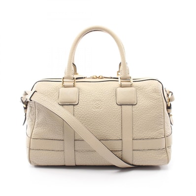 ロエベ LOEWE PASEO BAG 2WAY ハンドバッグ バッグ レザー レディース ベージュ系 【中古】